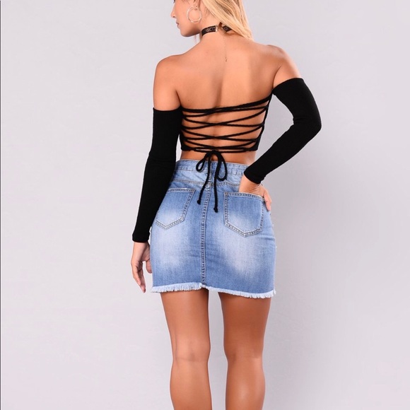 Fashion Nova Denim Skirt - Picture 2 of 5